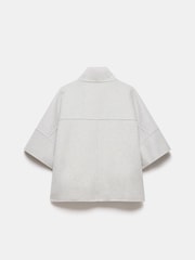 Mint Velvet Grey Grey Wool Blend Cape - Image 7 of 8