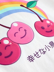 Little Bird by Jools Oliver Pink Rainbow Long Sleeve T-Shirt - Image 4 of 4