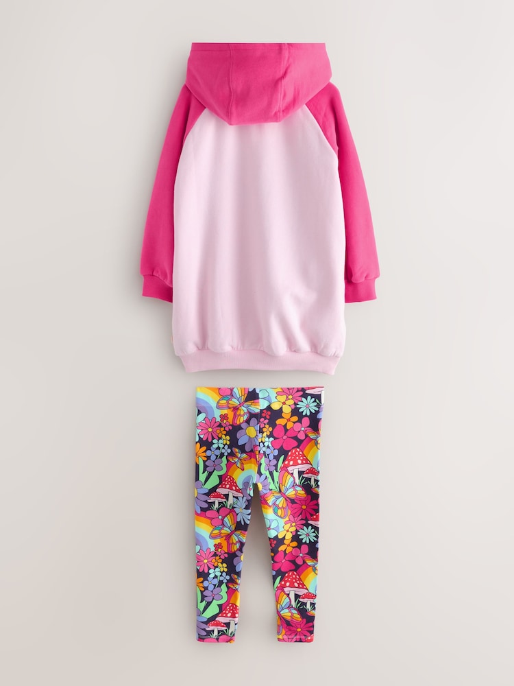 Little Bird by Jools Oliver Pink 2 Piece Hoodie and Leggings Friendship Set - Image 9 of 9
