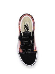Vans Girls Old Skool Pink/Black Trainers - Image 2 of 2