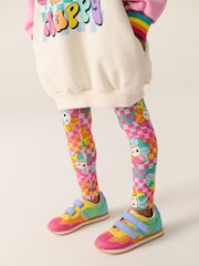 Little Bird by Jools Oliver Pink Rainbow Long Line Sweatshirt and Leggings Set - Image 6 of 12