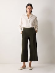 Jigsaw Green Modern Crepe Sailor Trousers - Image 3 of 5