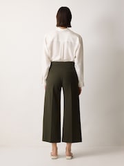 Jigsaw Green Modern Crepe Sailor Trousers - Image 4 of 5