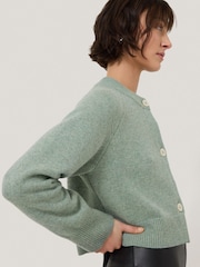 Jigsaw Green Wool Cropped Cardigan - Image 2 of 6