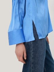 Jigsaw Blue Satin Tunic Top - Image 2 of 6