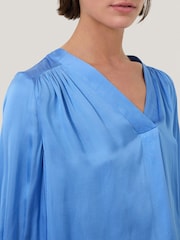 Jigsaw Blue Satin Tunic Top - Image 4 of 6