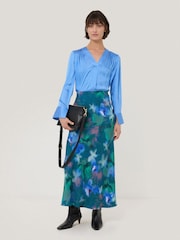 Jigsaw Blue Satin Tunic Top - Image 6 of 6