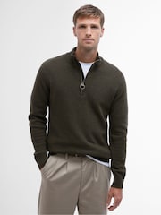 Barbour® Green Holden Half Zip Jumper - Image 1 of 9