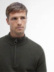 Barbour® Green Holden Half Zip Jumper - Image 4 of 9