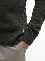 Barbour® Green Holden Half Zip Jumper - Image 7 of 9