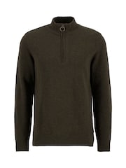 Barbour® Green Holden Half Zip Jumper - Image 8 of 9