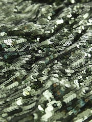 Green Sequin V-Neck Sleeveless Top - Image 6 of 6