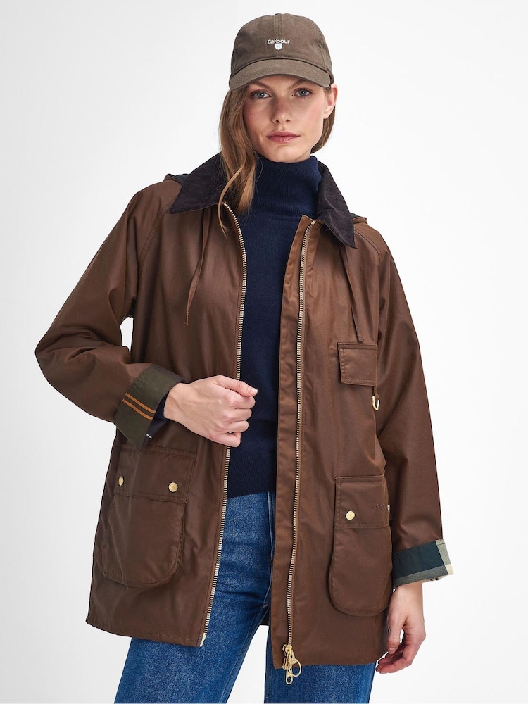 Barbour® Brown Highclere Wax 100% Cotton Jacket - Image 1 of 9