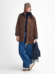 Barbour® Brown Highclere Wax 100% Cotton Jacket - Image 3 of 9