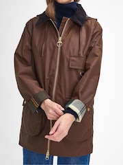 Barbour® Brown Highclere Wax 100% Cotton Jacket - Image 4 of 9