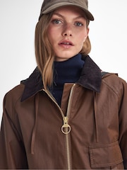 Barbour® Brown Highclere Wax 100% Cotton Jacket - Image 5 of 9