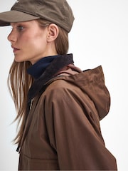 Barbour® Brown Highclere Wax 100% Cotton Jacket - Image 6 of 9