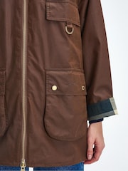 Barbour® Brown Highclere Wax 100% Cotton Jacket - Image 7 of 9