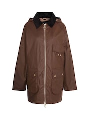 Barbour® Brown Highclere Wax 100% Cotton Jacket - Image 8 of 9