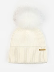 Barbour® International Mallory GS White Hat, Gloves & Scarf Set - Image 4 of 5