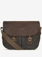 Barbour® Green Wax Tarras 100% Cotton Bag - Image 1 of 7