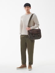 Barbour® Green Wax Tarras 100% Cotton Bag - Image 7 of 7