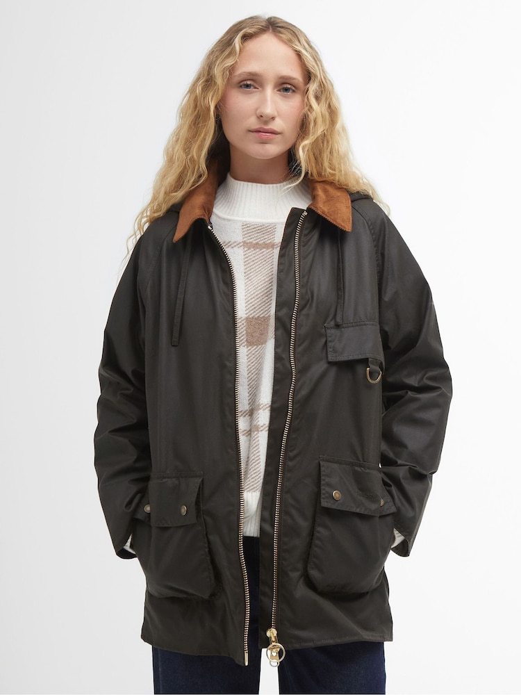 Barbour® Green Highclere Wax 100% Cotton Jacket - Image 1 of 16