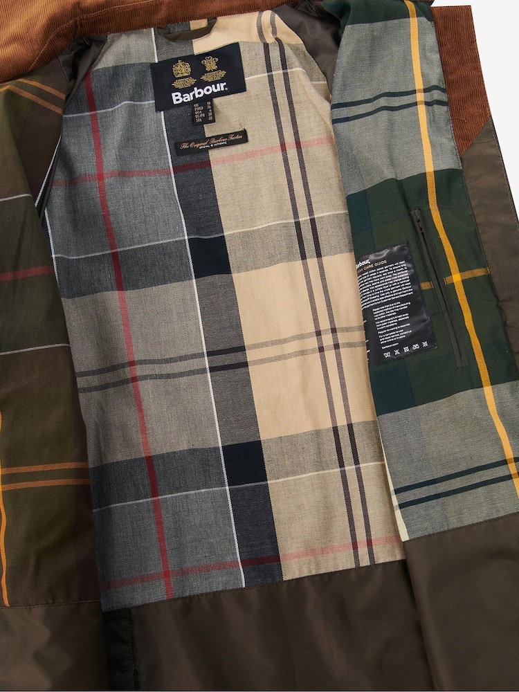 Barbour® Green Highclere Wax 100% Cotton Jacket - Image 14 of 16
