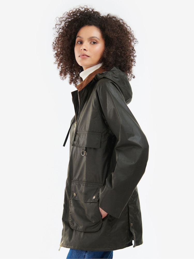 Barbour® Green Highclere Wax 100% Cotton Jacket - Image 2 of 16