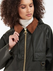Barbour® Green Highclere Wax 100% Cotton Jacket - Image 4 of 16