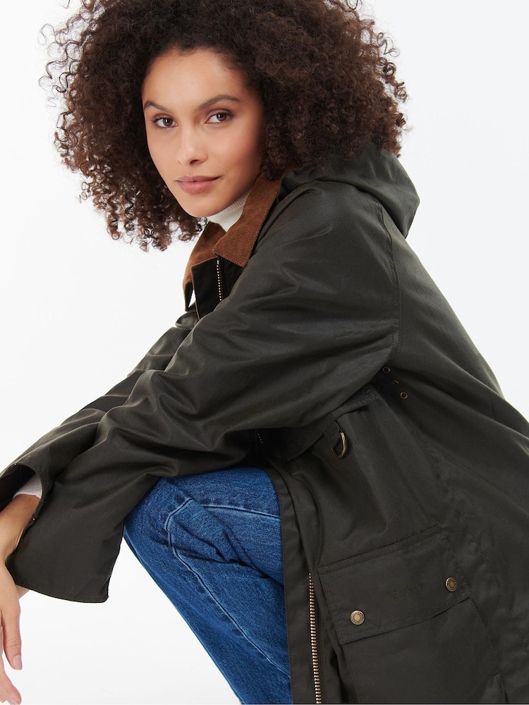 Barbour® Green Highclere Wax 100% Cotton Jacket - Image 5 of 16