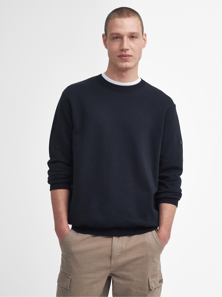 Barbour® International Outline Crew Black Jumper - Image 1 of 5