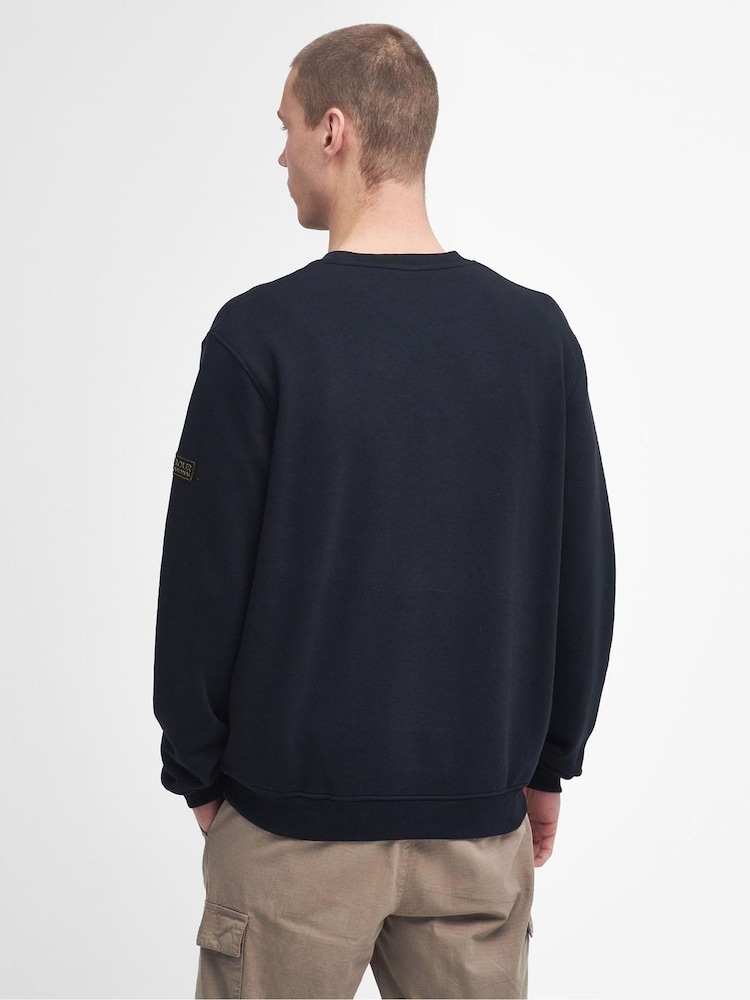 Barbour® International Outline Crew Black Jumper - Image 2 of 5