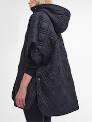 Barbour® Black Astor Cape Jacket - Image 6 of 10