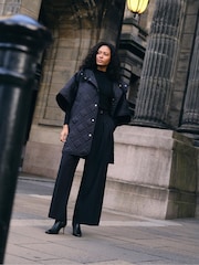 Barbour® Black Astor Cape Jacket - Image 7 of 10
