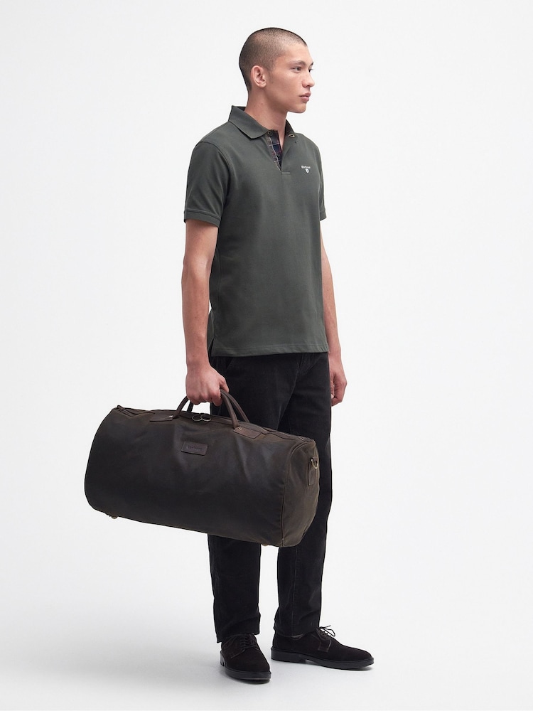 Barbour® Green Wax Holdall - Image 2 of 6 Barbour® Green Wax Holdall - Image 2 of 6
