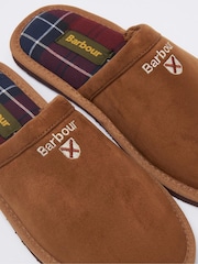 Barbour® Brown Tartan Everitt Slippers - Image 6 of 6