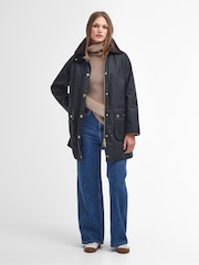 Barbour® Green Long Beadnell Jacket - Image 3 of 7