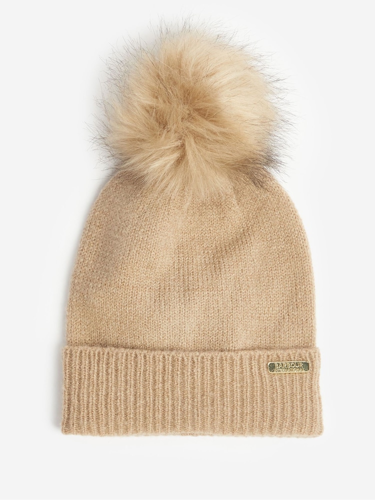 Barbour® International Cream Spark Bean/Scarf Set - Image 2 of 5 Barbour® International Cream Spark Bean/Scarf Set - Image 2 of 5
