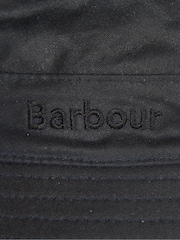 Barbour® Blue 100% Cotton Wax Bucket Hat - Image 4 of 5