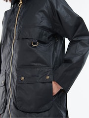 Barbour® Blue Highclere Wax 100% Cotton Jacket - Image 5 of 9