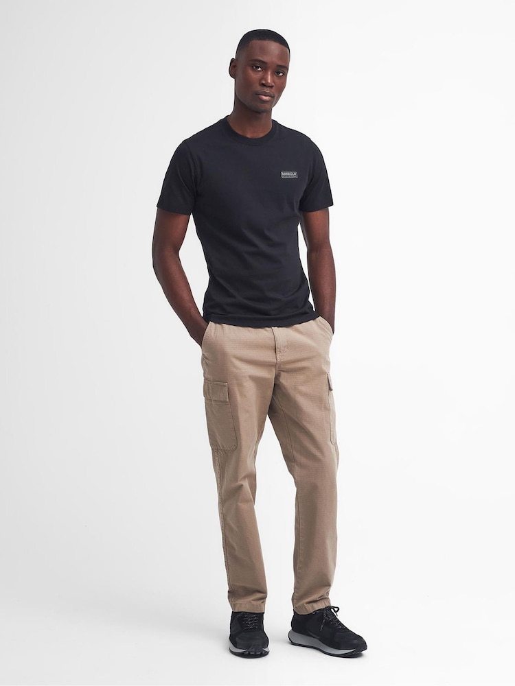 Barbour® International 100% Cotton Small Logo Black T-Shirt - Image 2 of 7
