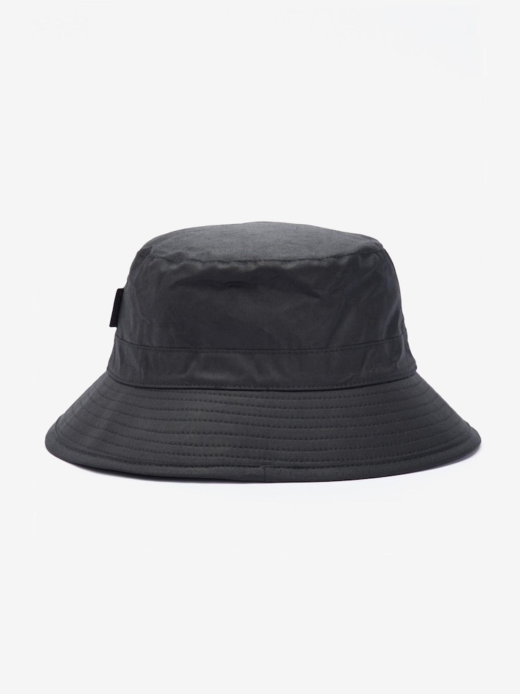 Barbour® Black Wax Bucket Hat - Image 1 of 9 Barbour® Black Wax Bucket Hat - Image 1 of 9