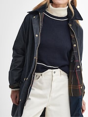 Barbour® Blue Long Beadnell Jacket - Image 5 of 11