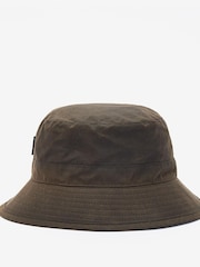 Barbour® Green 100% Cotton Wax Bucket Hat - Image 2 of 4