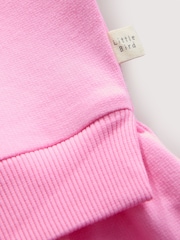 Little Bird by Jools Oliver Pink Pastel Rainbow Ric Rac Mockable Sweat Dress - Image 12 of 12