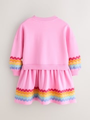 Little Bird by Jools Oliver Pastel Rainbow Ric Rac Mockable Sweat Dress - Slika 2 iz 5