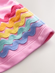Little Bird by Jools Oliver Pastel Rainbow Ric Rac Mockable Sweat Dress - Slika 3 iz 5