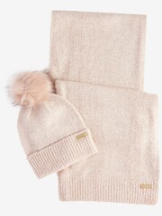 Barbour® International Pink Spark Bean/Scarf Set - Image 1 of 5