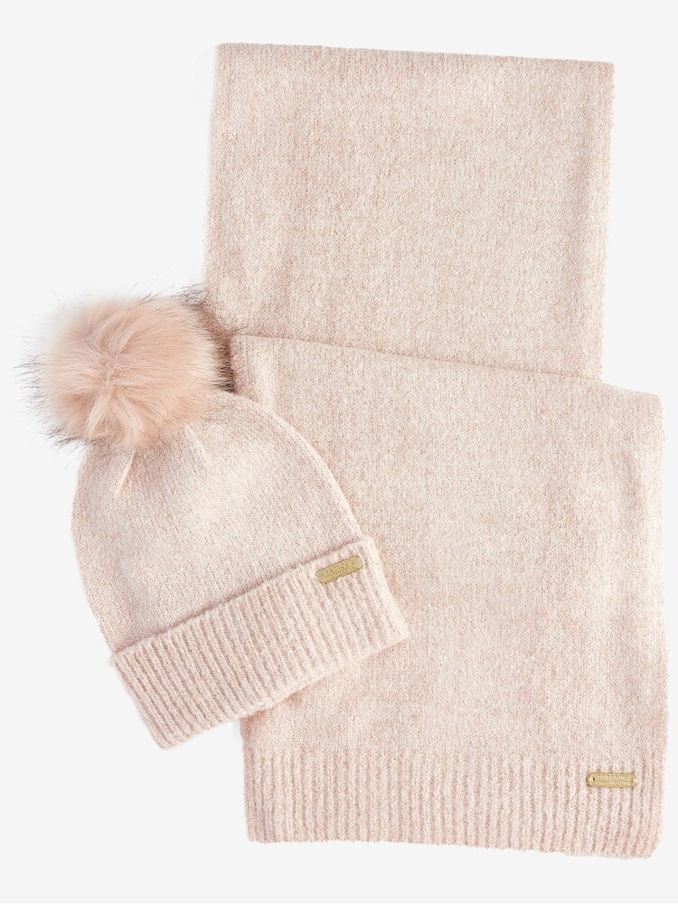 Barbour® International Pink Spark Bean/Scarf Set - Image 1 of 5